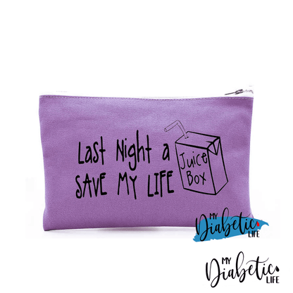 Last Night A Juice Box Saved My Life - Diabetes Carry Bag Diabetic Accessories Storage For