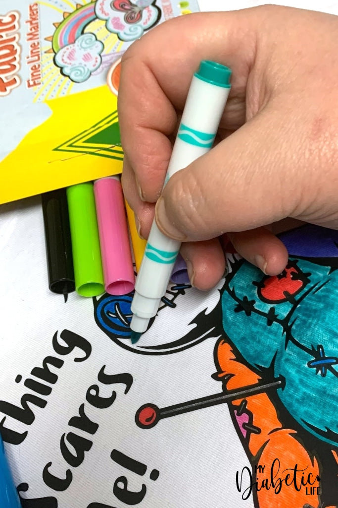 Learn About Type 1 Diabetes - Colour Me In (Includes Markers) Kids Unisex T-Shirt Shirts