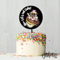 Lets Eat Cake! Round Cake Topper Black Decorating Supplies