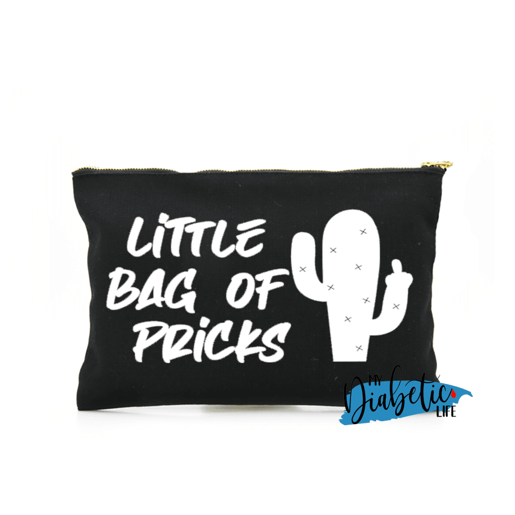 Little Bag Of Pricks - Diabetes Carry Bag Diabetic Accessories Storage For Medication Black Storage