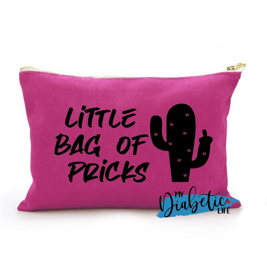 Little Bag Of Pricks - Carry All Storage Bag Dark Pink Storage Bags