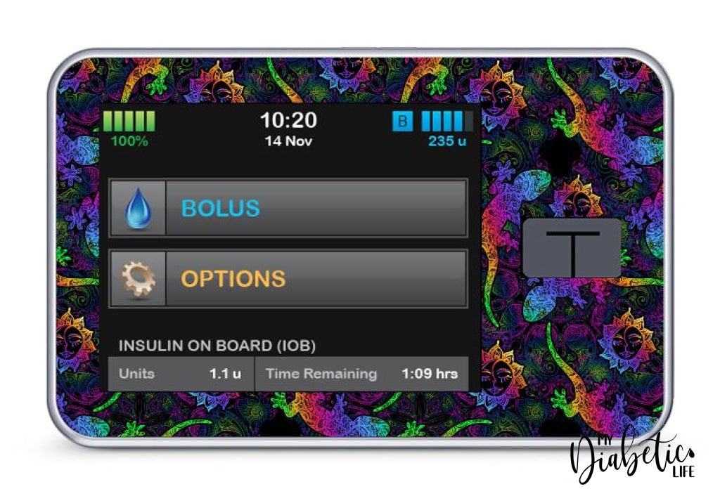 Lizards - Tandem Tslim X2 Pump Peel Skin And Decal Insulin Pump Sticker T:slim