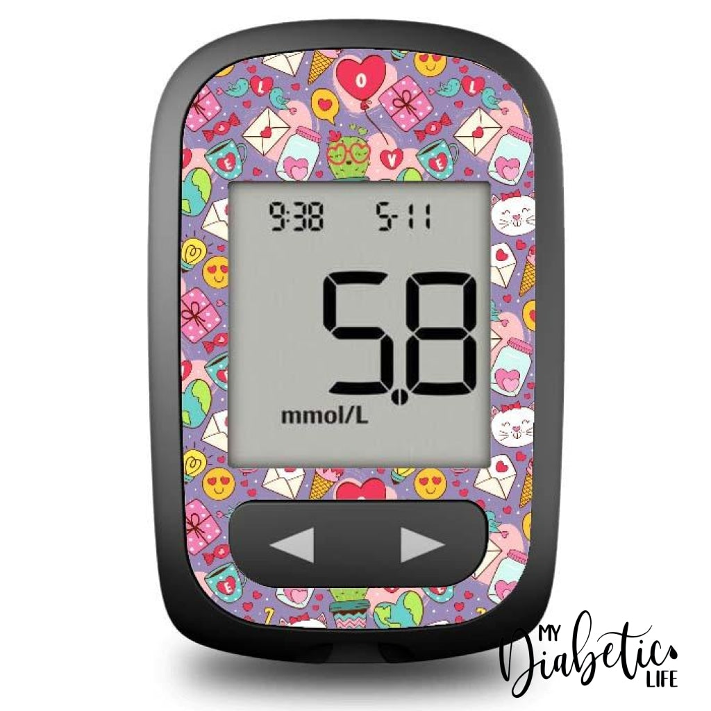 Lovers - Accu-Chek Guide Me Peel Skin And Decal Glucose Meter Sticker