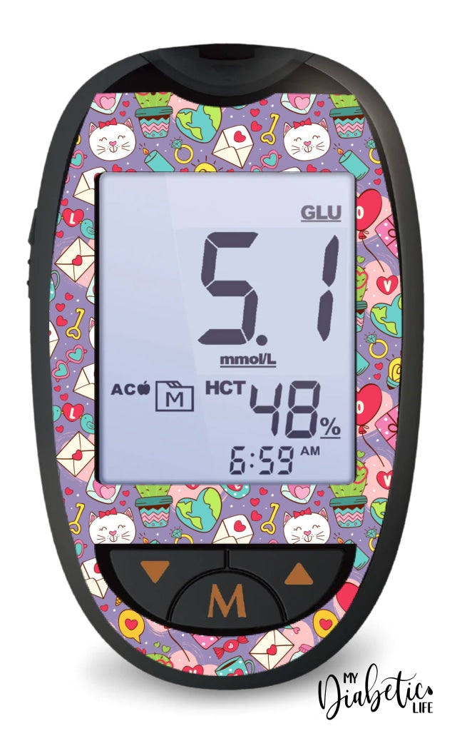 Lovers - Glucokey Connect Peel Skin And Decal Glucose Meter Sticker