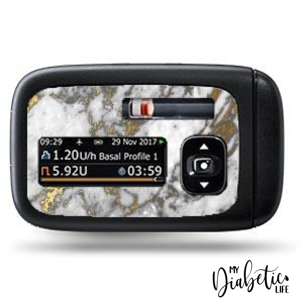 Marble - Accu-Chek Insight Peel Skin And Decal Insulin Pump Sticker Accu-Chek