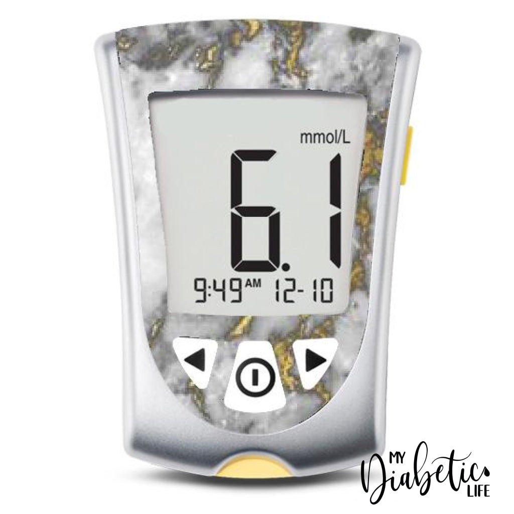 Marble  - Freestyle Optium Peel, skin and Decal, glucose meter sticker - MyDiabeticLife