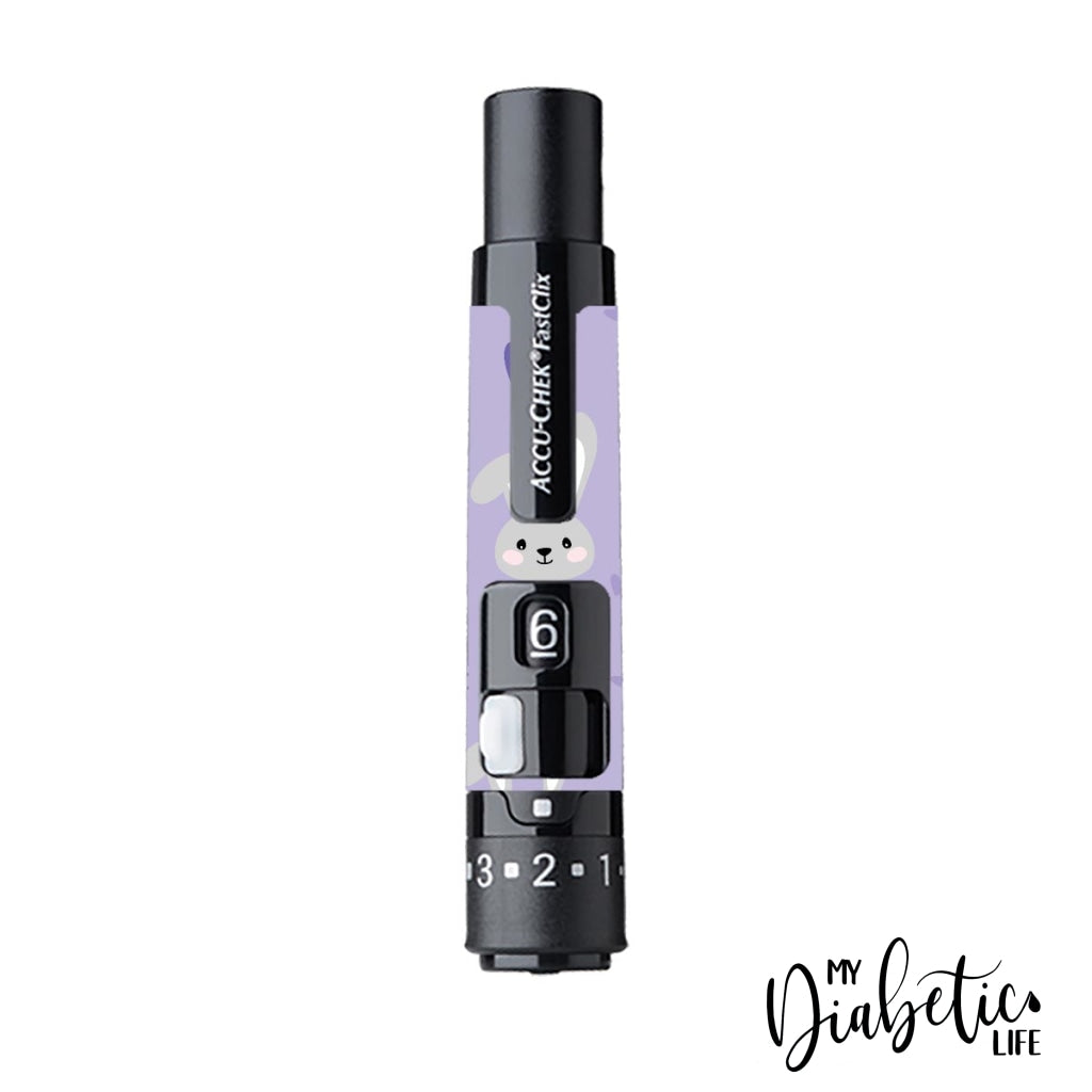 Mauve Rabbit! - Accu-Chek Fast-Clix Sticker Accuchek
