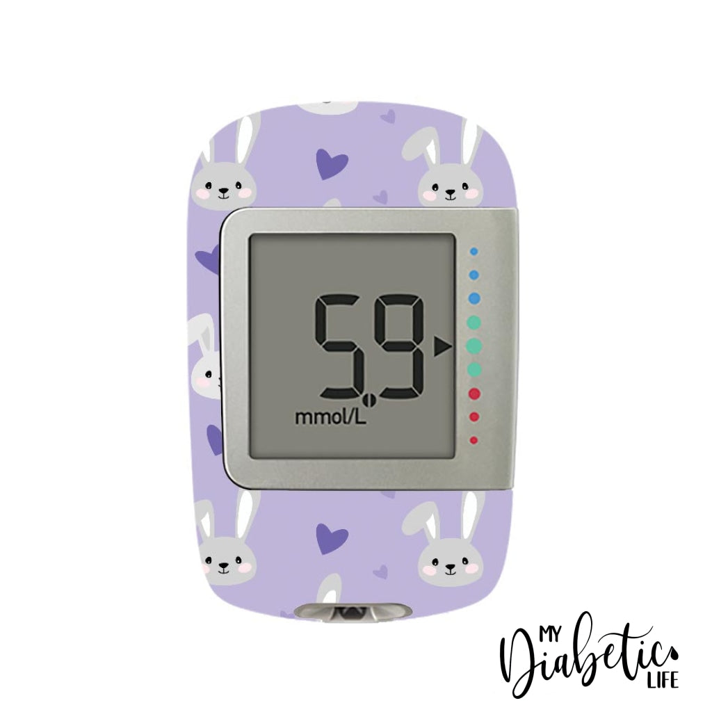 Mauve Rabbit! - Accu-Chek Instant S Sticker Accu-Chek