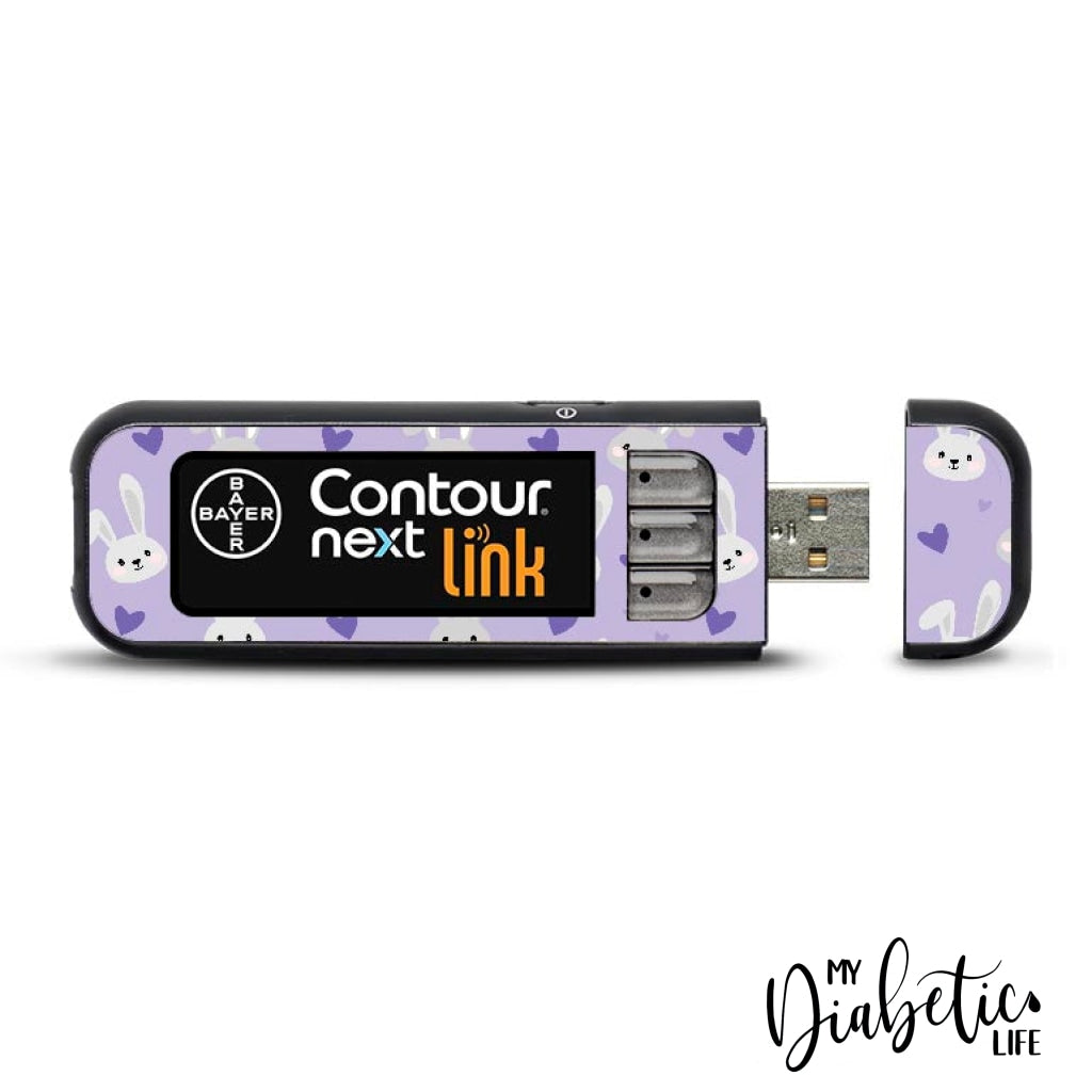 Mauve Rabbit! - Contour Next Link Usb Sticker