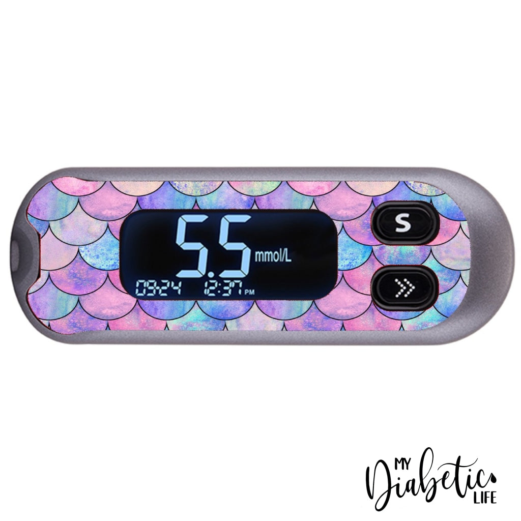 Mermaid Tails - CareSens N Pop - Peel, skin and Decal, glucose meter sticker - MyDiabeticLife