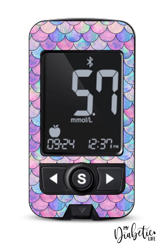 Mermaid Tails - Caresens N Premier, skin and Decal, glucose meter sticker - MyDiabeticLife