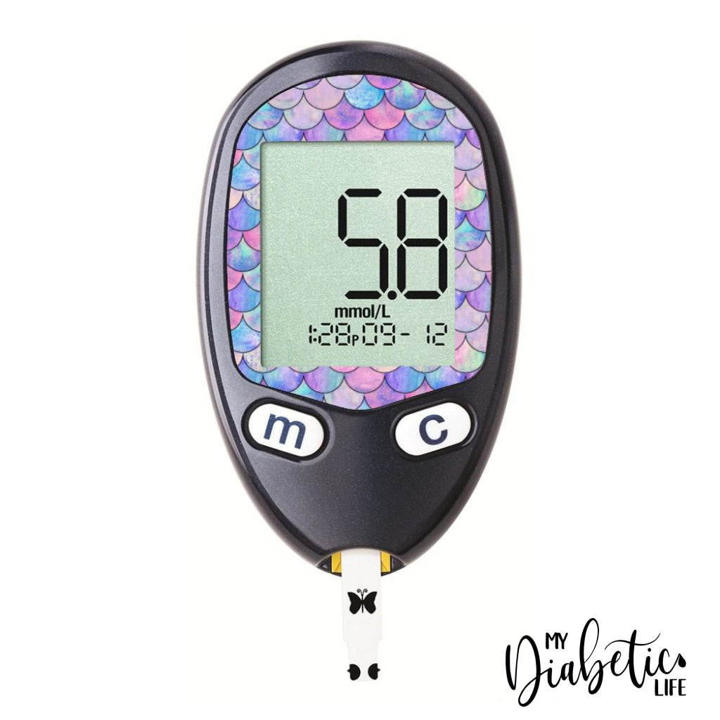 Mermaid Tails - Freestyle Freedom Lite Peel Skin And Decal Glucose Sticker Freestyle Lite