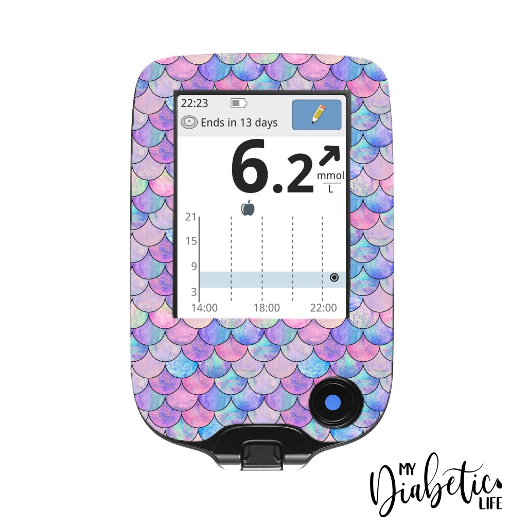 Mermaid Tails - Freestyle Libre Peel, skin and Decal, glucose meter sticker - MyDiabeticLife