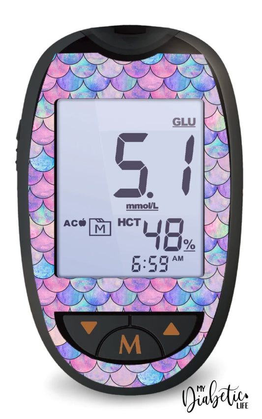 Mermaid Tails - Glucokey Connect Peel Skin And Decal Glucose Meter Sticker