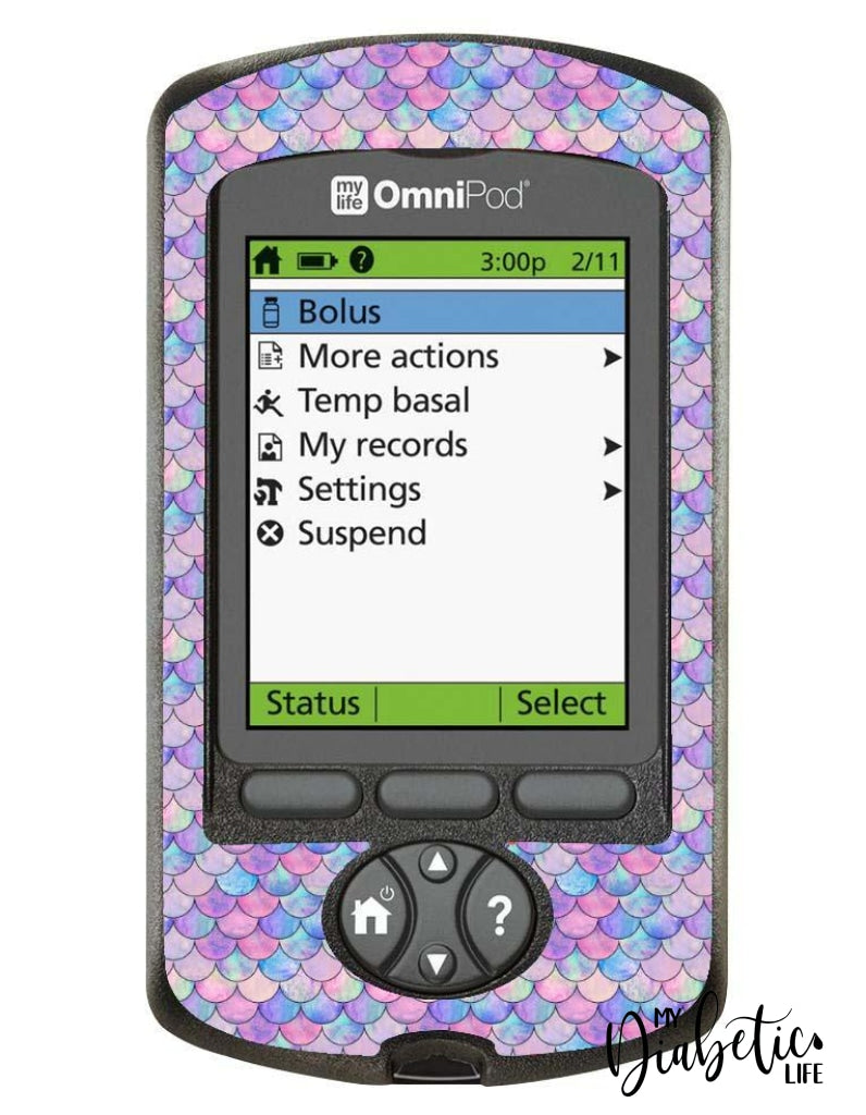 Mermaid Tails - Omnipod Pdm Skin And Decal Glucose Meter Sticker