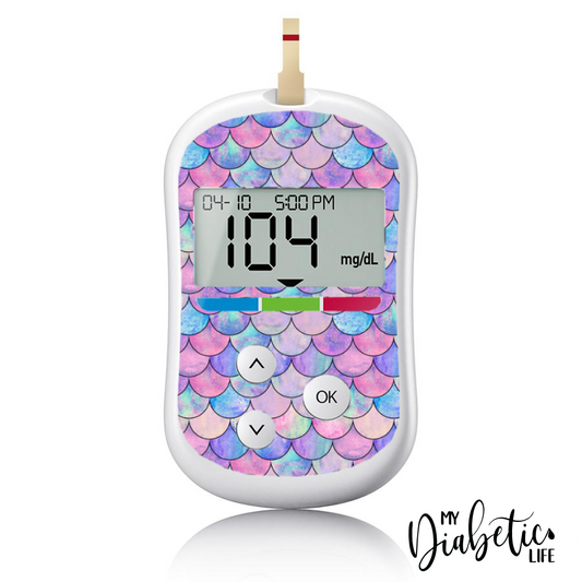 Mermaids Tail  - One Touch Verio Flex Peel, skin and Decal, glucose meter sticker - MyDiabeticLife