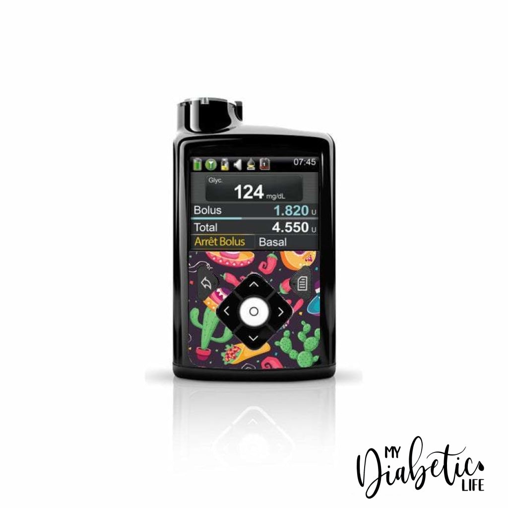 Mexican Festival Taco Tuesday -  Medtronic 640 Peel, skin and Decal, Insulin pump sticker - MyDiabeticLife