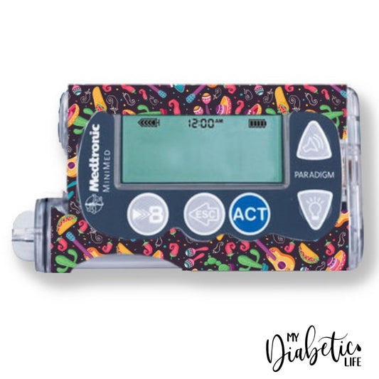 Mexican Fiesta Taco Tuesday - Medtronic Paradigm Series 7 Skin And Decal Insulin Pump Sticker