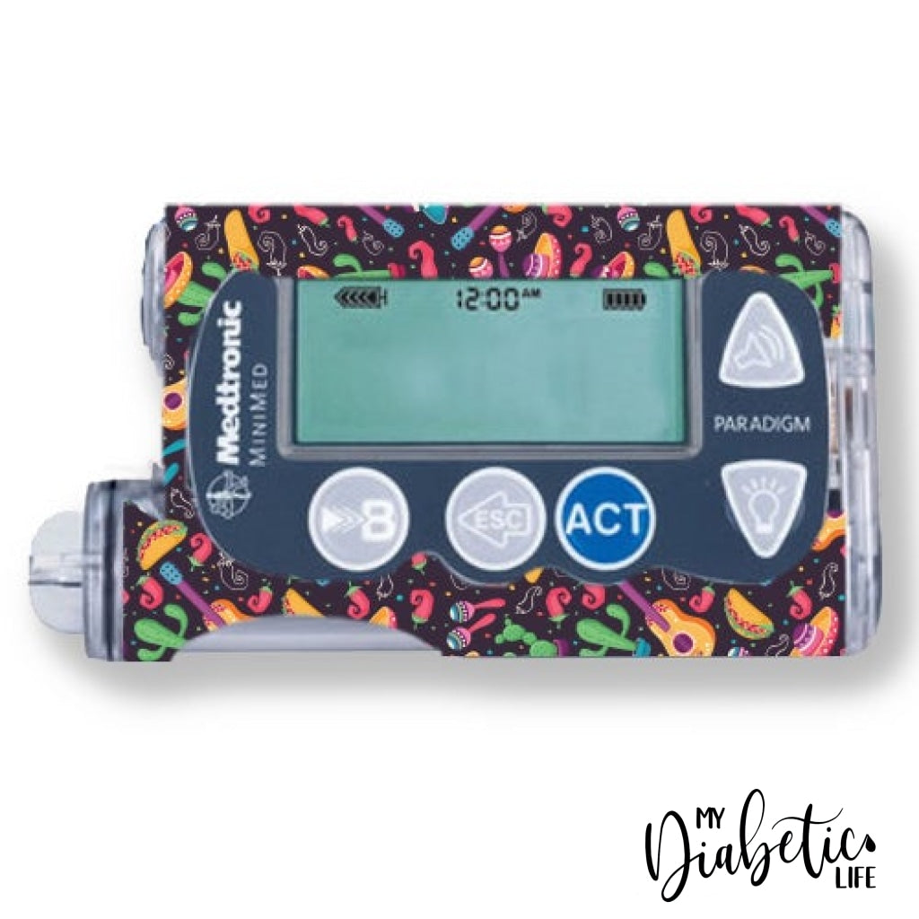 Mexican Fiesta Taco Tuesday - Medtronic Paradigm Series 7 Skin And Decal Insulin Pump Sticker