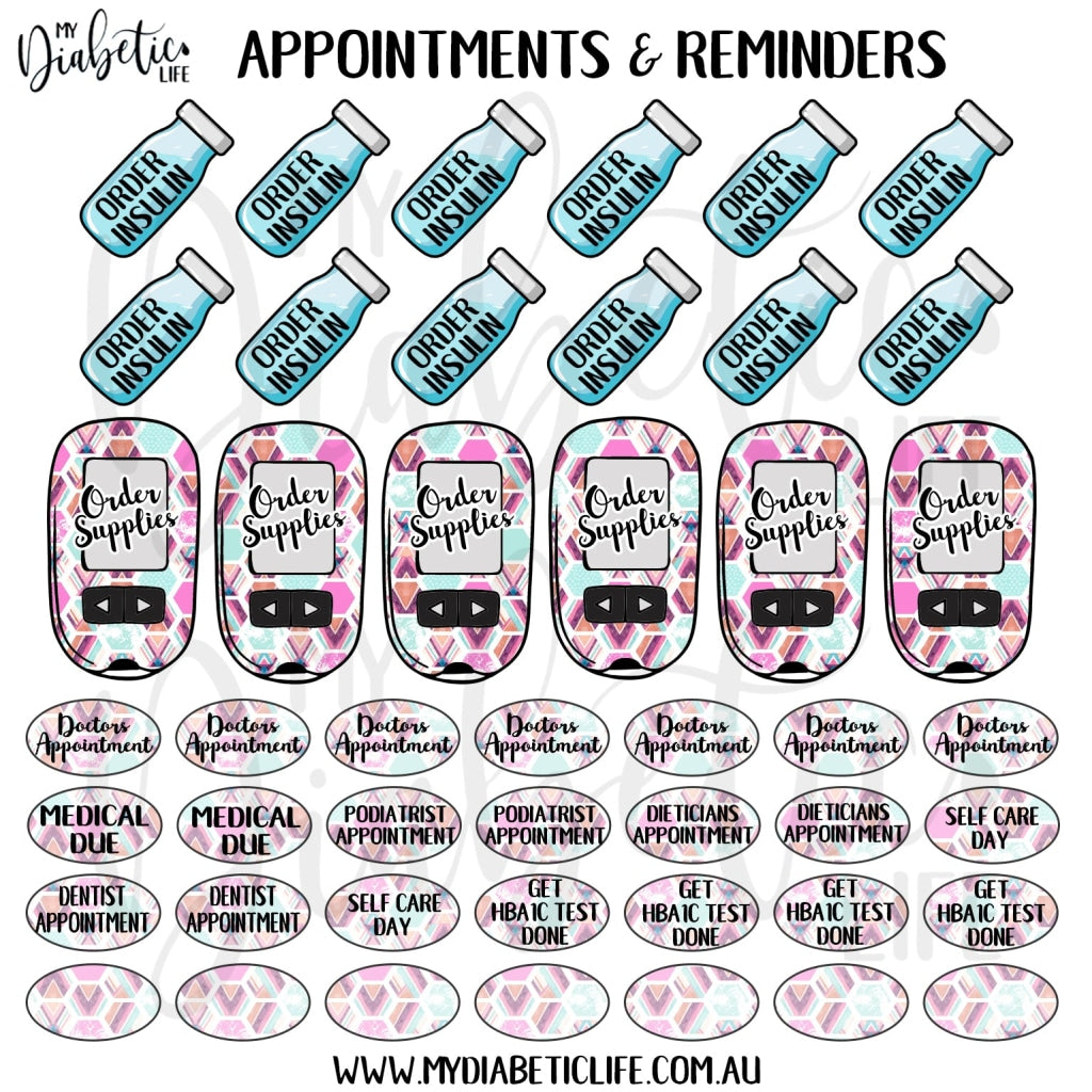 Miami Slice - 46 Appointment & Reminder Planner Stickers