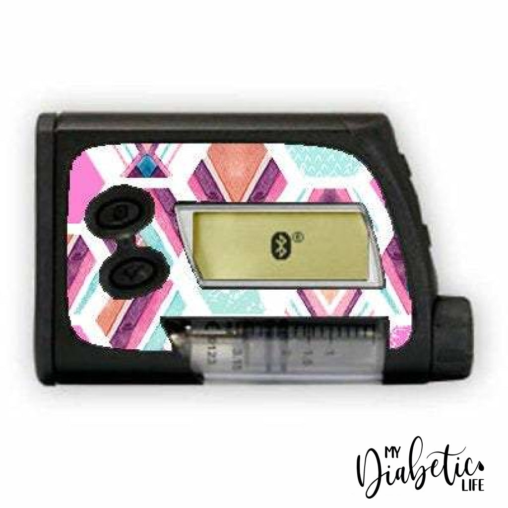 Miami Slice - Accu-Chek Spirit Combo, Peel, skin and Decal, insulin pump sticker - MyDiabeticLife