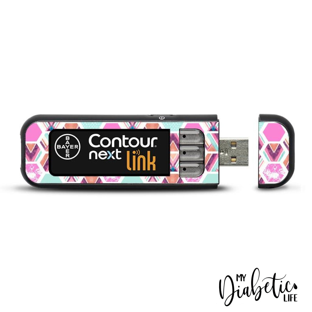 Miami Slice - Contour Next USB, skin and Decal, Glucose meter sticker - MyDiabeticLife