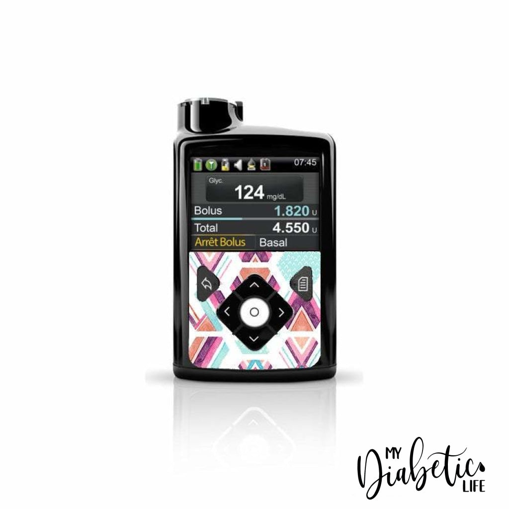 Miami Slice - Medtronic 640 Peel, skin and Decal, Insulin pump sticker - MyDiabeticLife