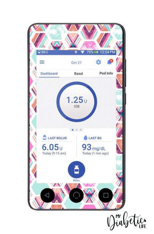 Miami Slice - Omnipod Dash, skin and Decal, glucose meter sticker - MyDiabeticLife