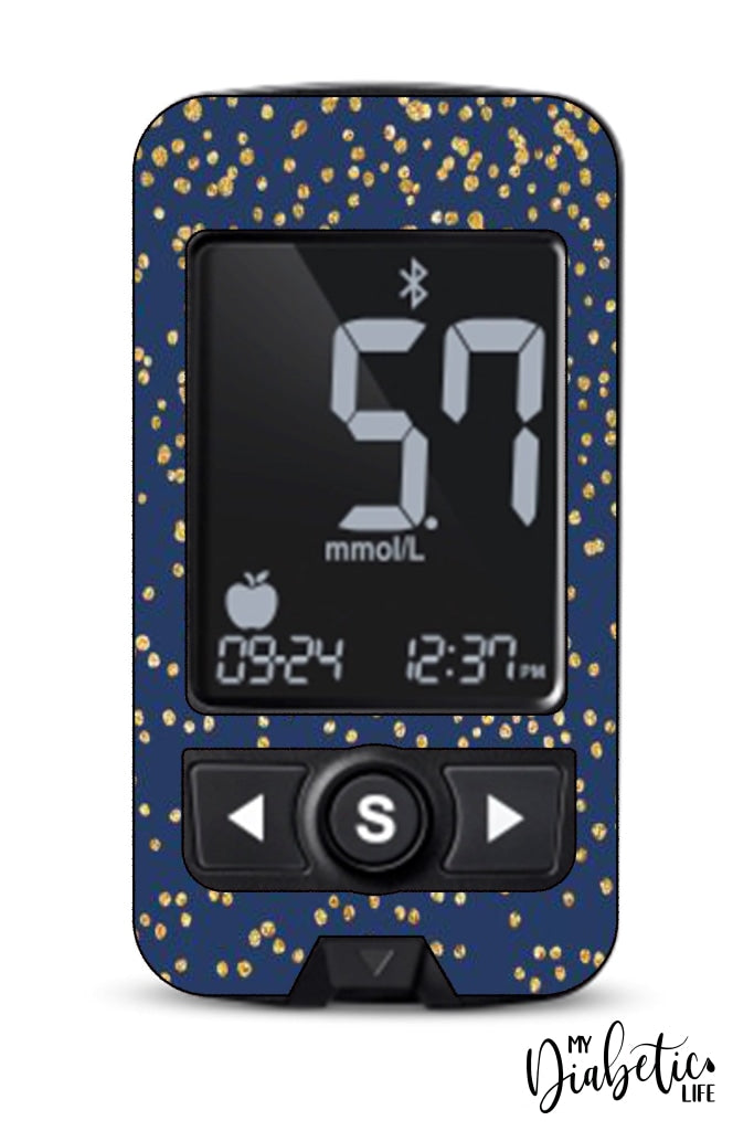 Midnight Stars - Caresens N Premier, skin and Decal, glucose meter sticker - MyDiabeticLife