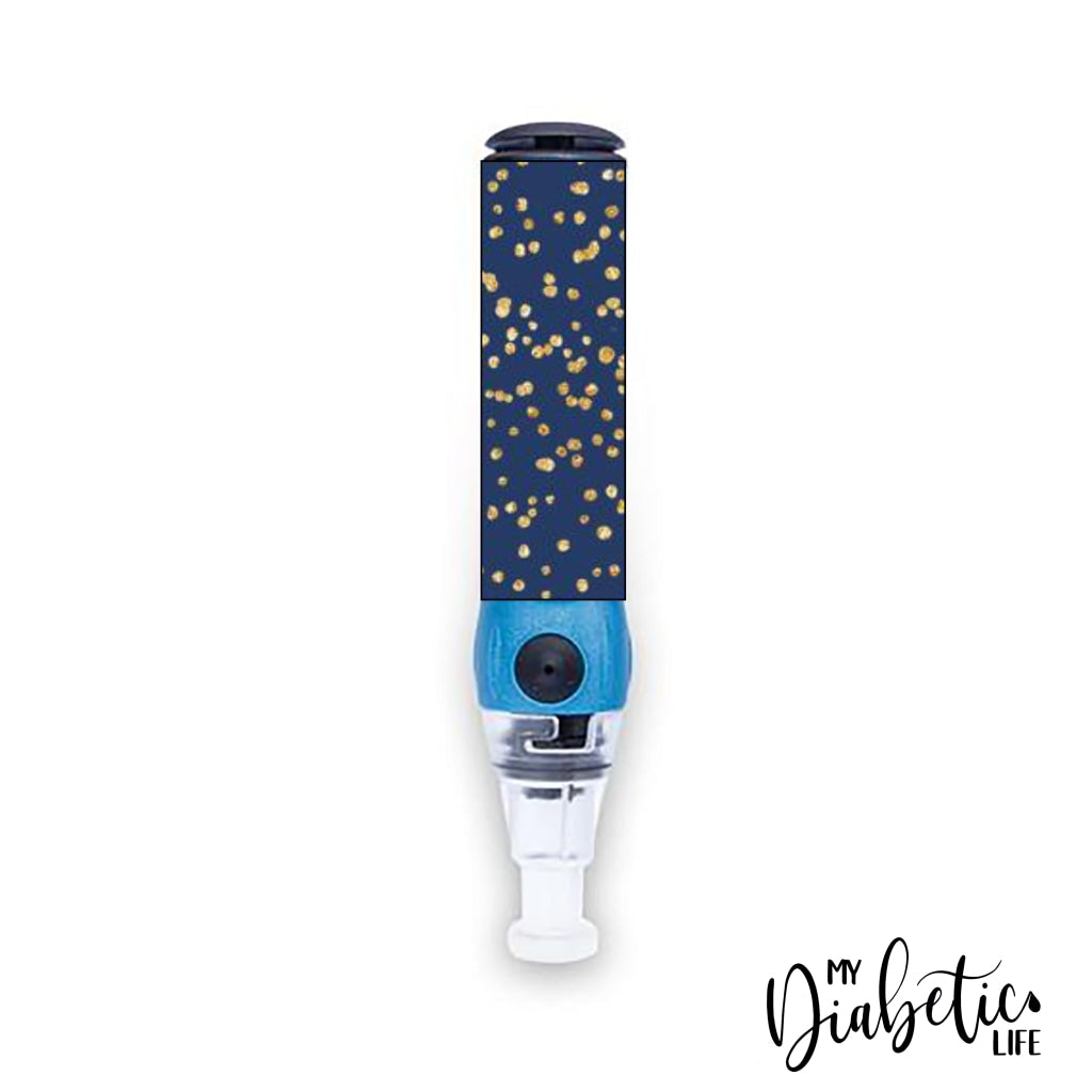 Midnight Stars - Genteel Lancing Device Peel, Decal, Skin, sticker - MyDiabeticLife