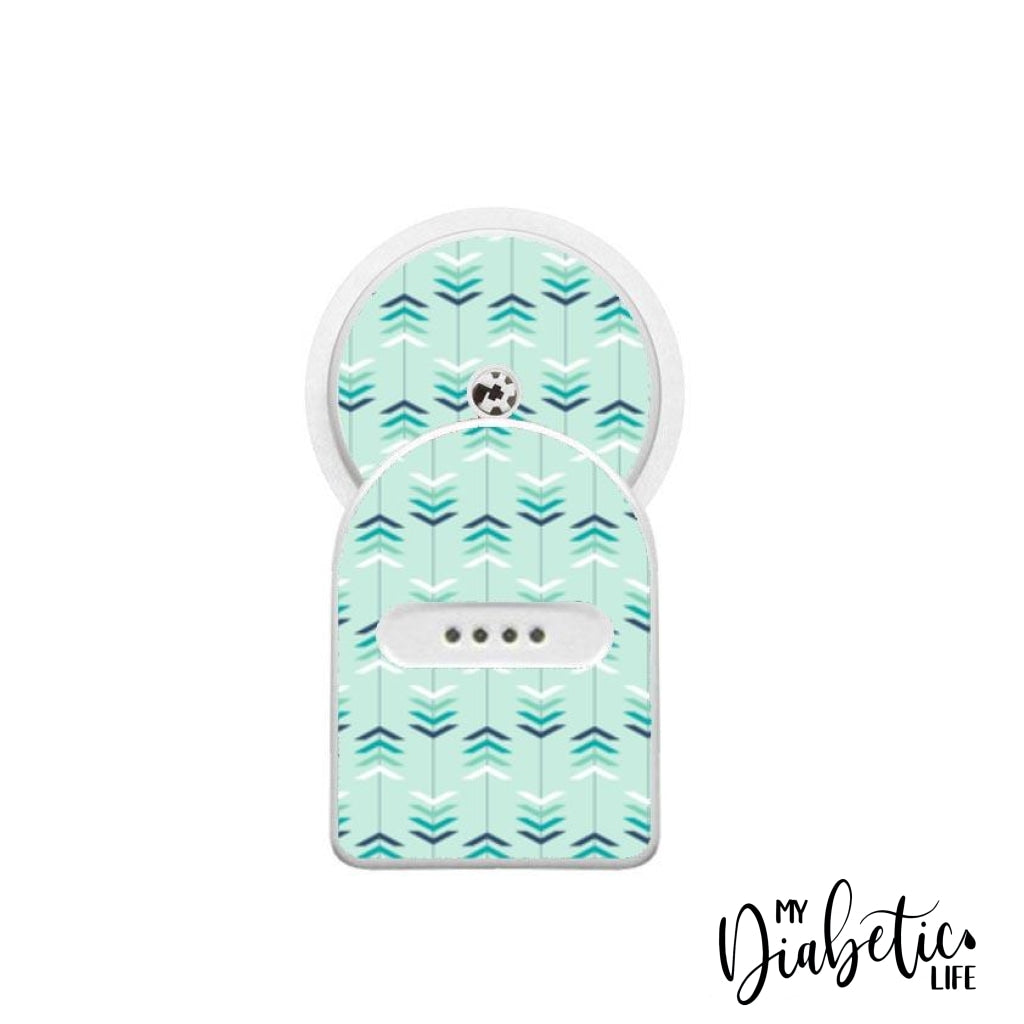 Mint Arrows - Maio Maio 1 & Libre Peel, skin and Decal, fgm/cgm sticker - MyDiabeticLife