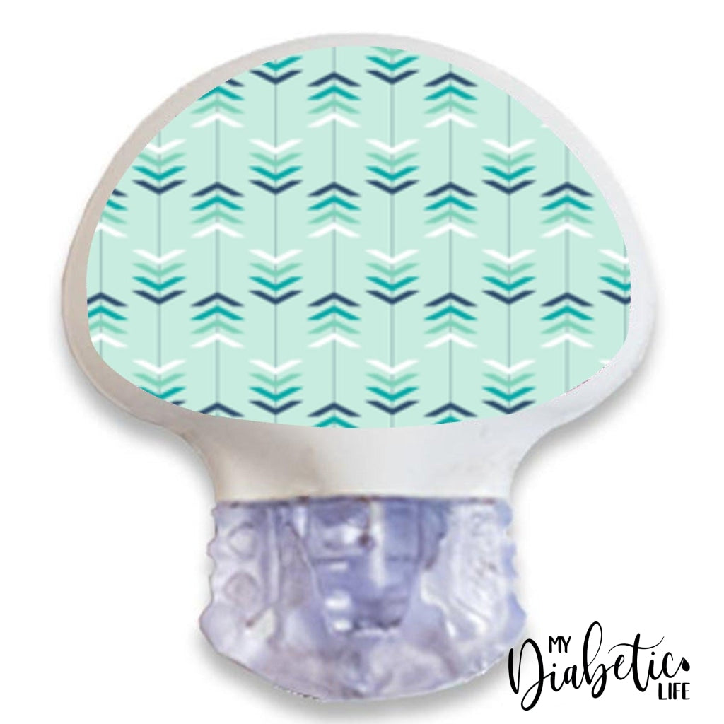 Mint Arrows - Medtronic Enlite Peel, skin and Decal, cgm sticker - MyDiabeticLife