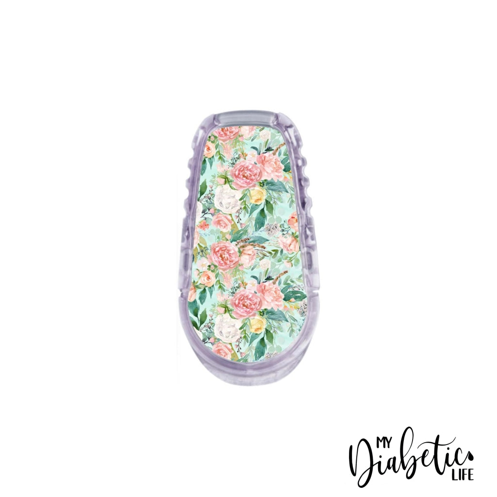 Mint Florals - Dexcom Transmitter G6 Peel Skin And Decal Cgm Sticker