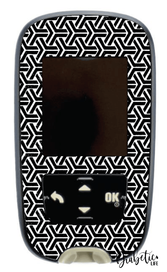 Monotone #1 - Accu-chek Guide Peel, skin and Decal, glucose meter sticker - MyDiabeticLife