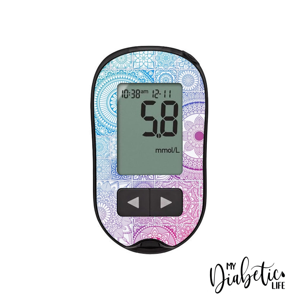 Mosaic Tiles - Accu-chek Performa Peel, skin and Decal, glucose meter sticker - MyDiabeticLife
