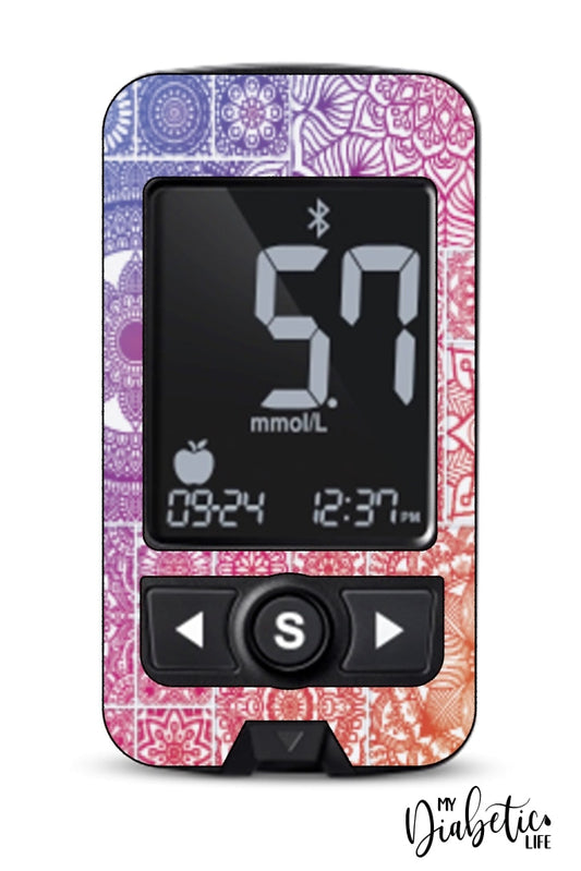 Mosaic Tiles - Caresens N Premier, skin and Decal, glucose meter sticker - MyDiabeticLife