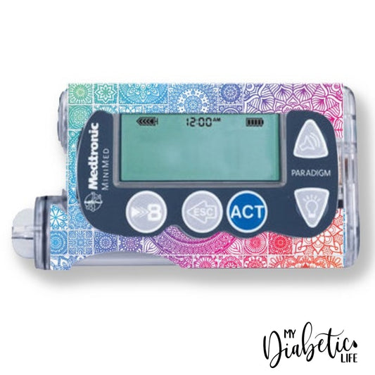 Mosaic Tiles - Medtronic Paradigm Series 7 Skin And Decal Insulin Pump Sticker