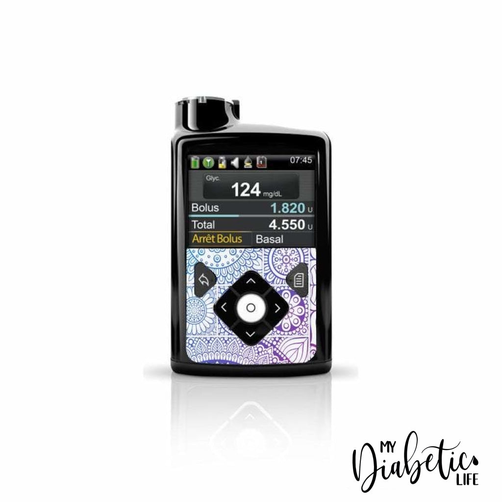 Mosaic Tiles -  Medtronic 640 Peel, skin and Decal, Insulin pump sticker - MyDiabeticLife