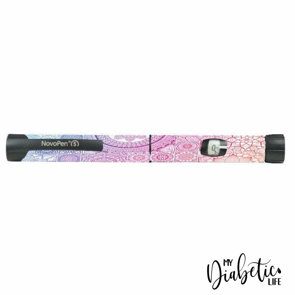 Mosiac Tiles- Novopen 4, Novopen5, Novopen Echo Peel, skin and Decal, Insulin pen sticker Cover - MyDiabeticLife