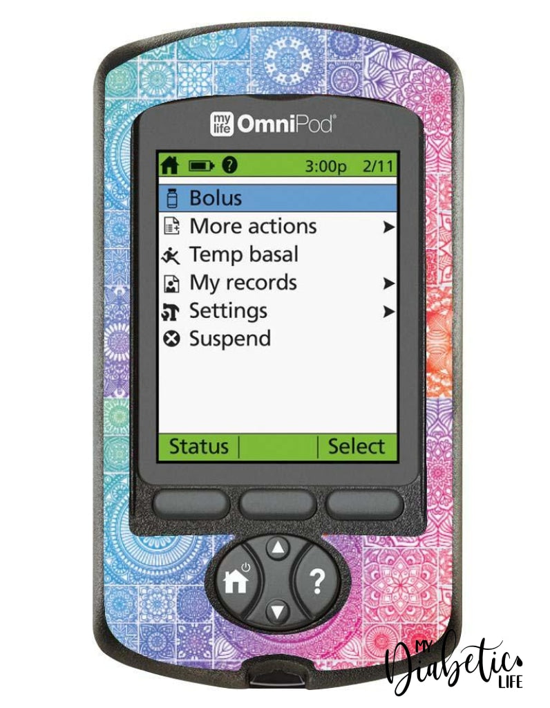 Mosaic Tiles - Omnipod Pdm Skin And Decal Glucose Meter Sticker