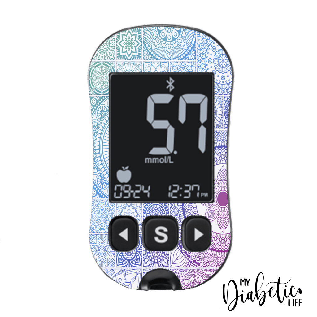 Mosaics Tiles - CareSens Dual - Peel, skin and Decal, glucose meter sticker - MyDiabeticLife