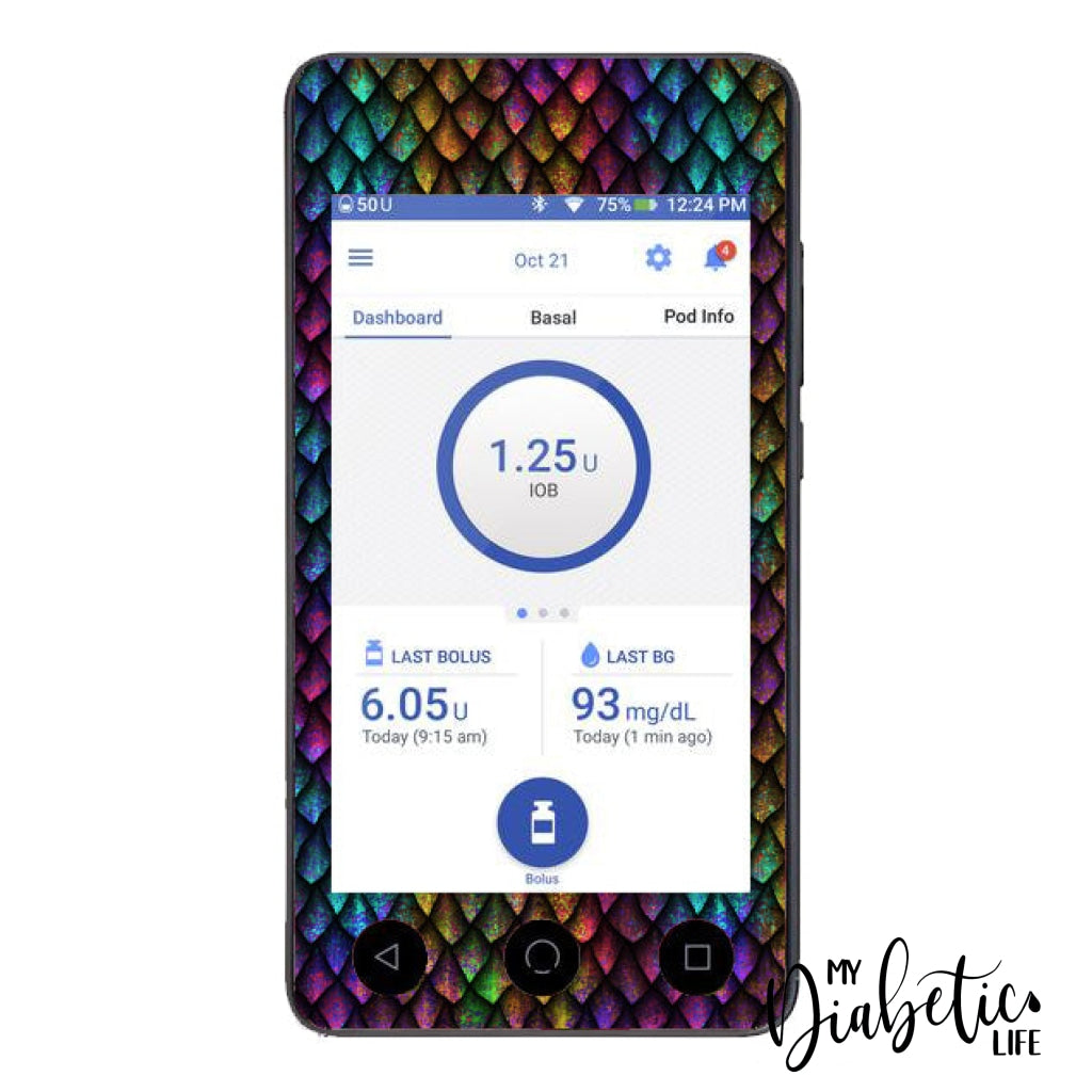Mother Of Dragons - Omnipod Dash Skin And Decal Glucose Meter Sticker