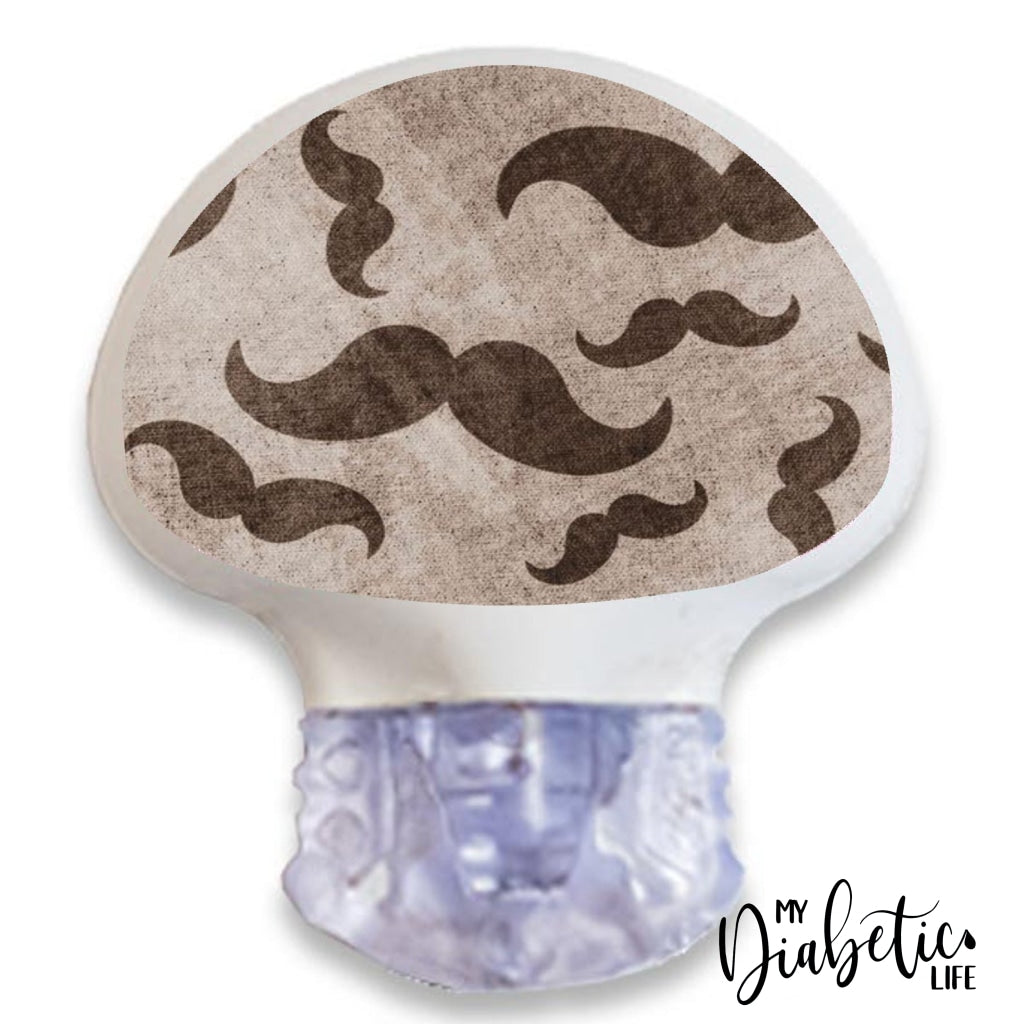 Moustaches - Medtronic Enlite Peel, skin and Decal, cgm sticker - MyDiabeticLife