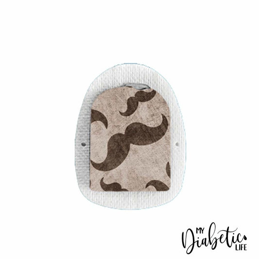Moustaches - Omnipod Peel, skin and Decal, insulin pump sticker - MyDiabeticLife