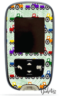 Multicolour Tractors - Accu-chek Guide Peel, skin and Decal, glucose meter sticker - MyDiabeticLife