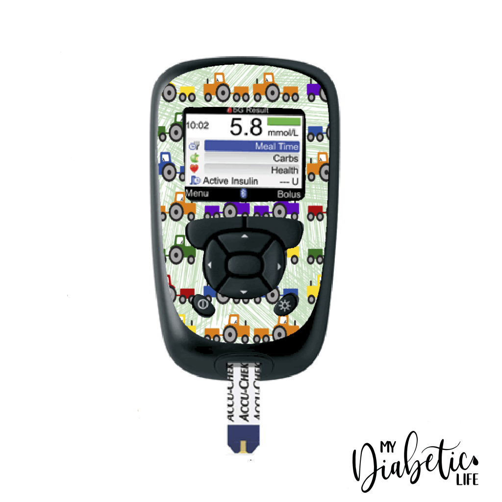 Multicoloured Tractors - Accu-chek Aviva Expert - MyDiabeticLife