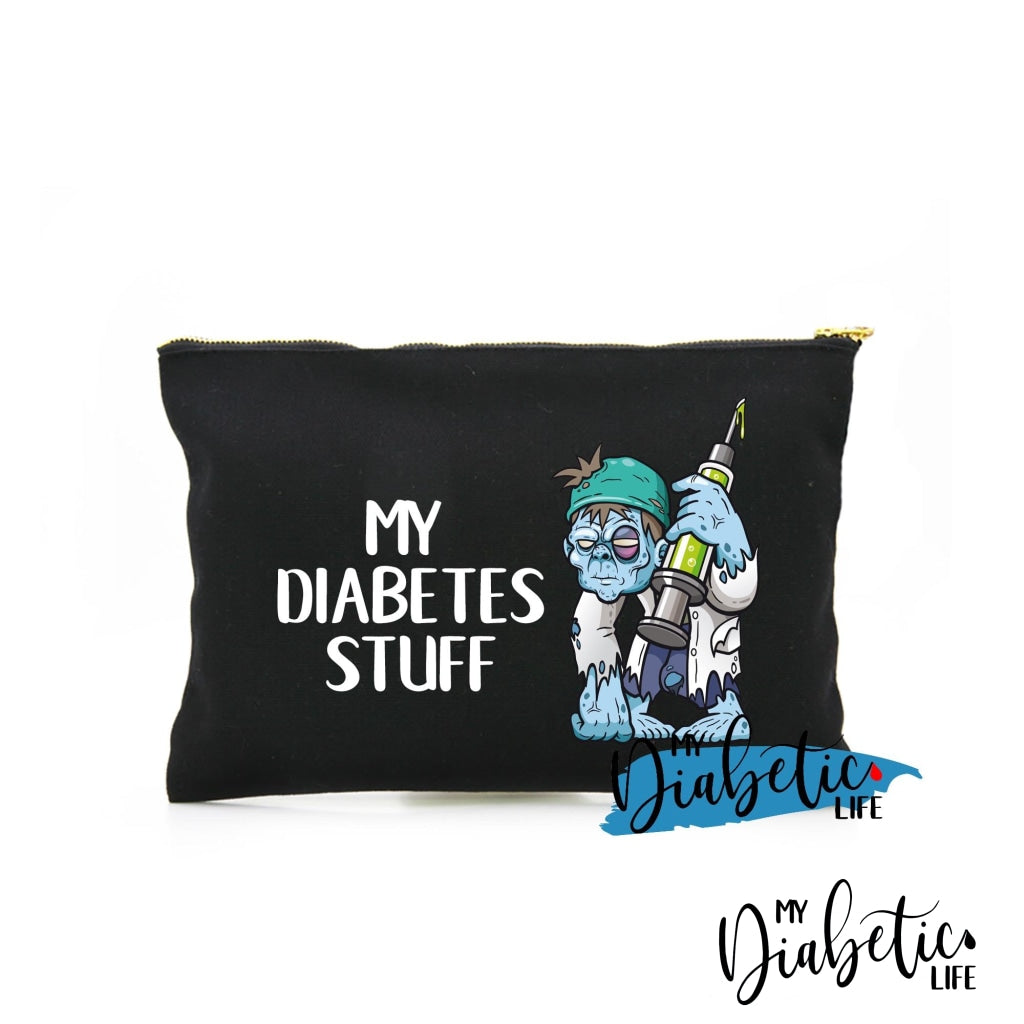 My Diabetes Stuff - Zombie Carry Bag Diabetic Accessories Storage For Medication Black Storage Bags