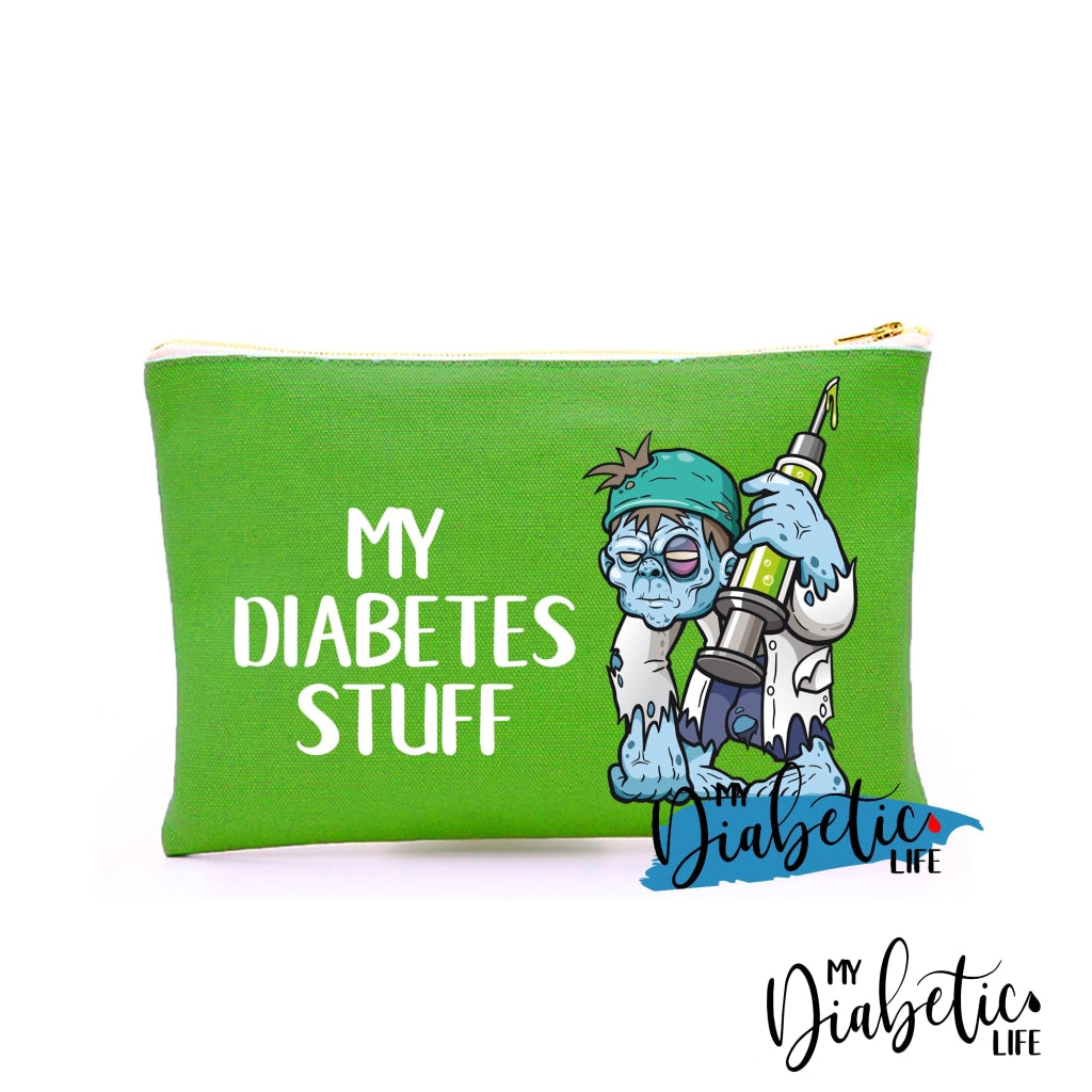 My Diabetes Stuff - Zombie Carry All Storage Bag Green Storage Bags