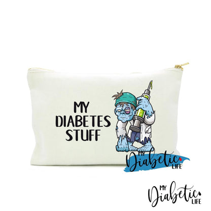 My Diabetes Stuff - Zombie Carry Bag Diabetic Accessories Storage For Medication Natural Storage