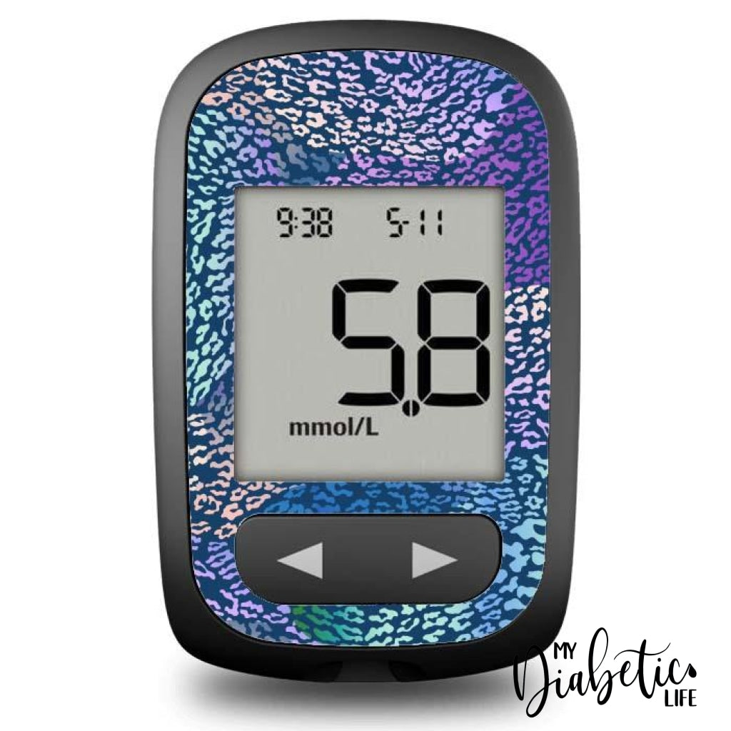 Navy Leopard - Accu-Chek Guide Me Peel Skin And Decal Glucose Meter Sticker